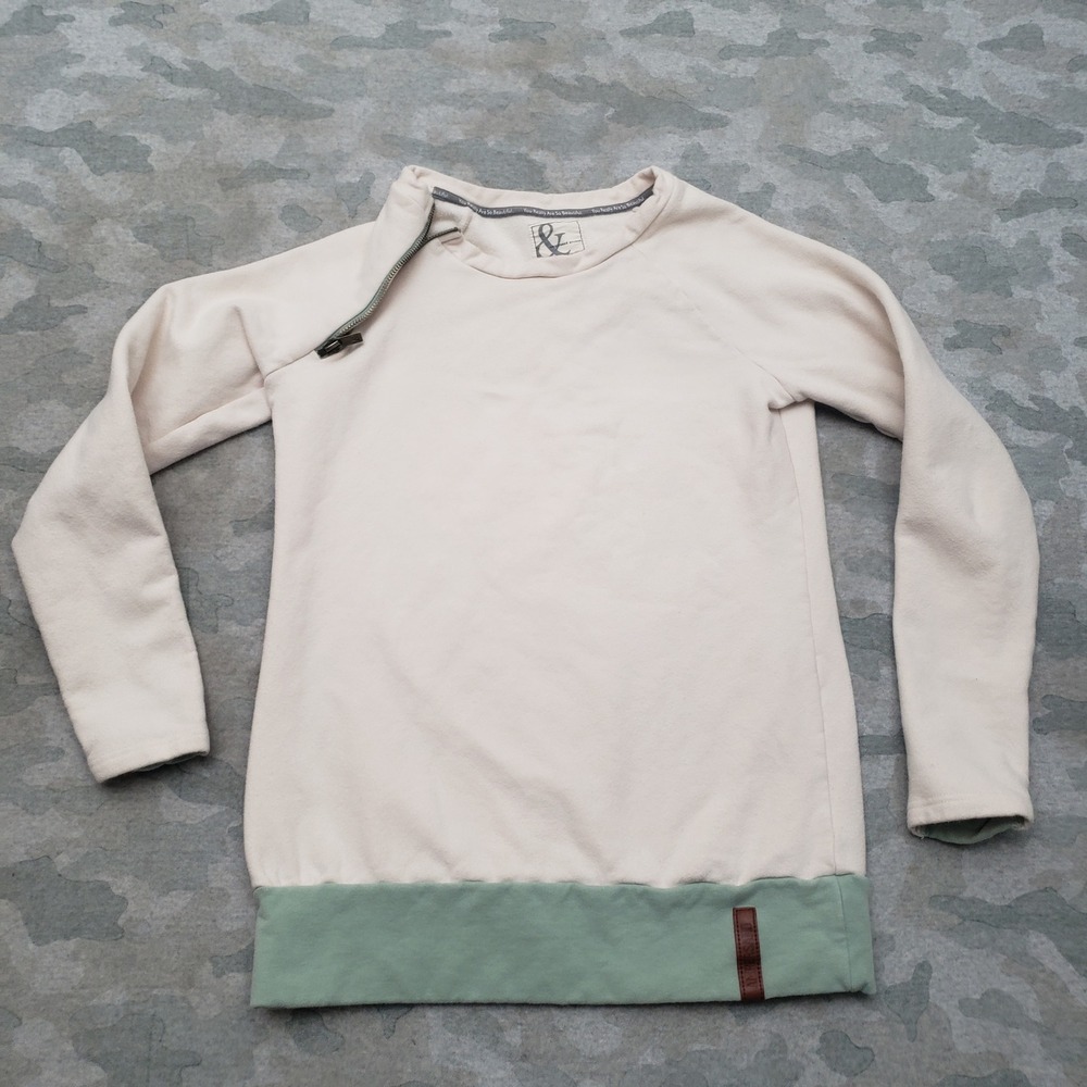 Ampersand Avenue Sweatshirt Women Small Beige Pullover